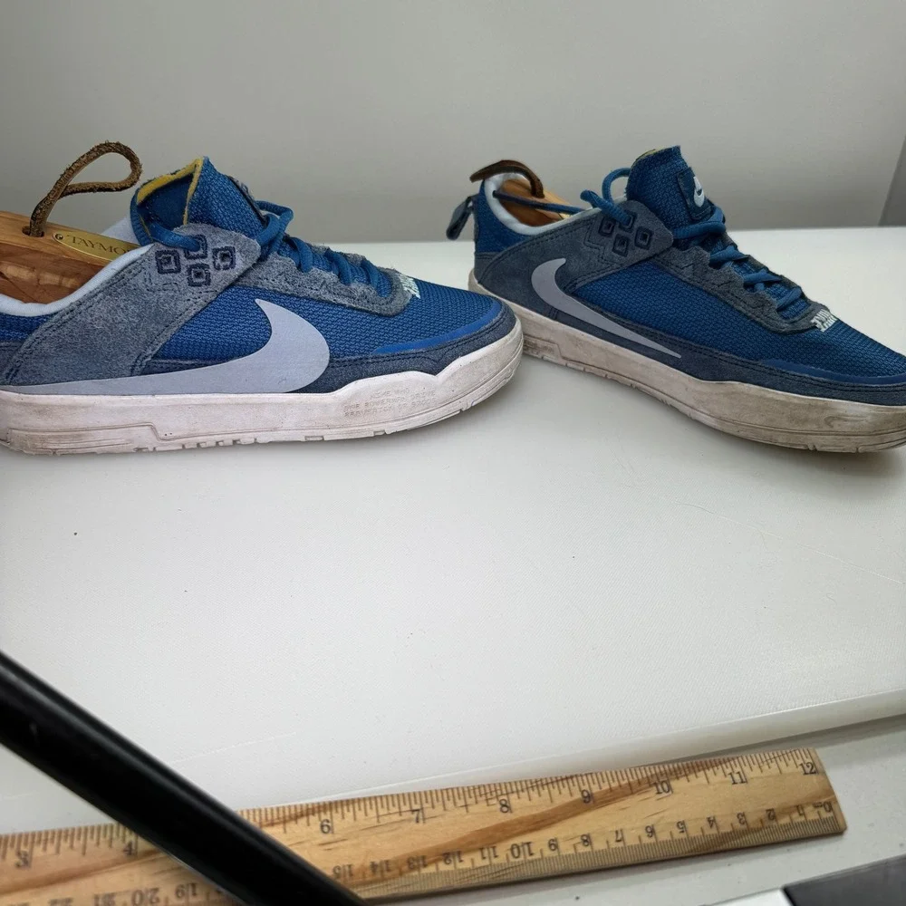Nike‎ SB Ishod Wair Kids 4.5Y Blue Grey Skate Shoes FN4210-400 Athletic Sneakers